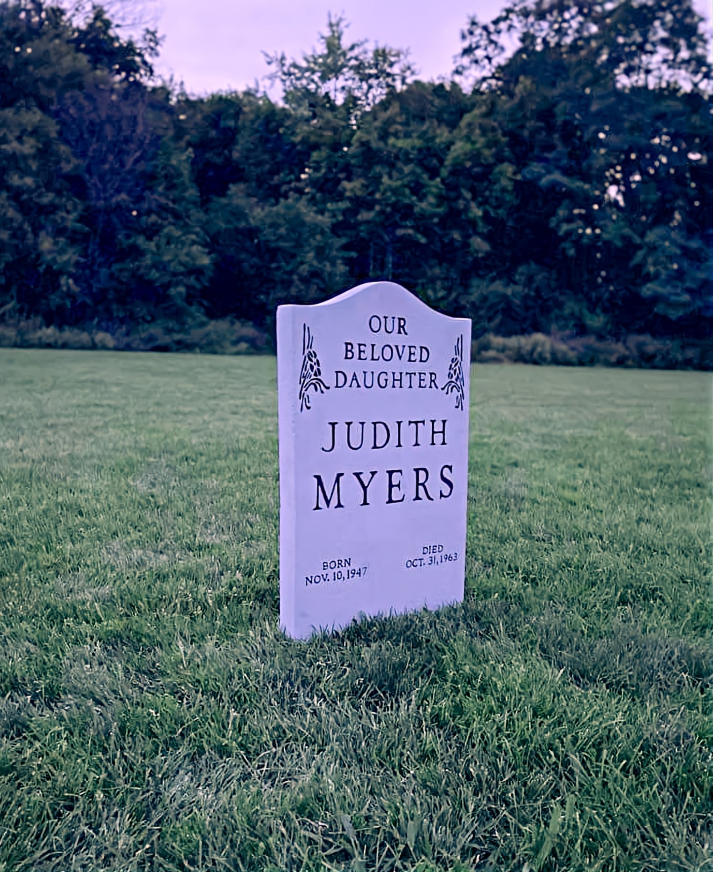 Judith Myers Halloween Tombstone Custom Handmade - Gravestone Halloween Decor Yard Art