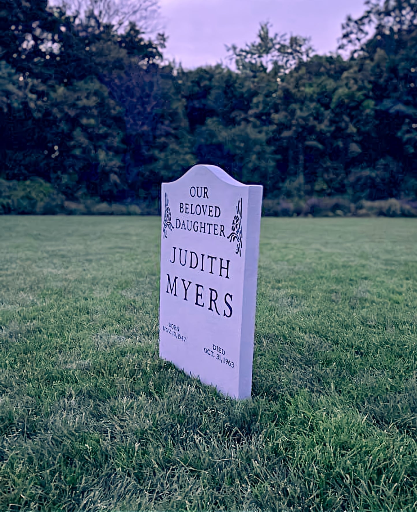 Judith Myers Halloween Tombstone Custom Handmade - Gravestone Halloween Decor Yard Art