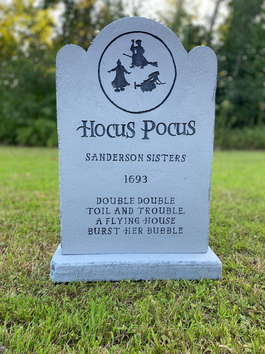 Hocus Pocus Handmade Custom Halloween Tombstone - Gravestone Halloween Decor Yard Art