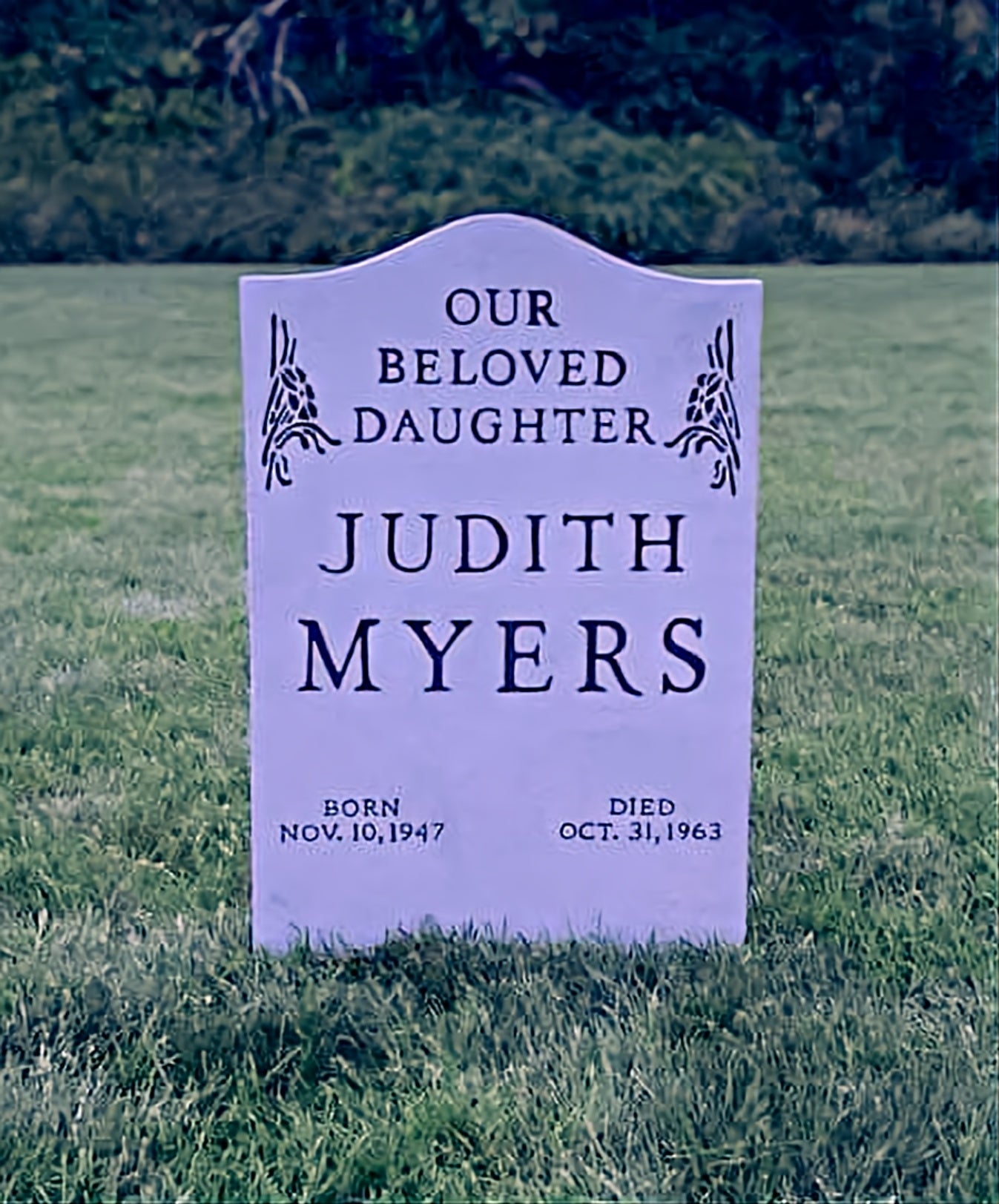 Judith Myers Halloween Tombstone Custom Handmade - Gravestone Halloween Decor Yard Art